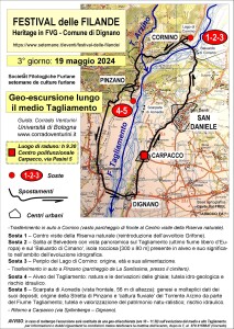 Locandina geo-escursione medio Tagliamento - 19 maggio 2024